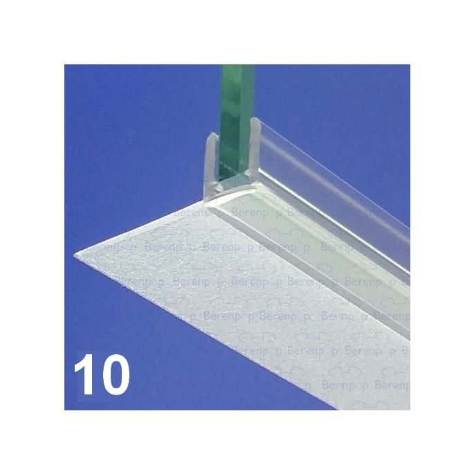 Exa-Lent Universal sample piece of shower rubber type DS10 - 2cm length and suitable for glass thickness 6mm - 1 flap horizontally
