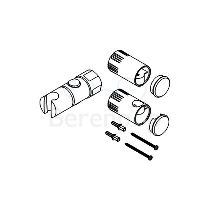 Damixa Plus 2390200 slide piece + repair set for slide bar chrome