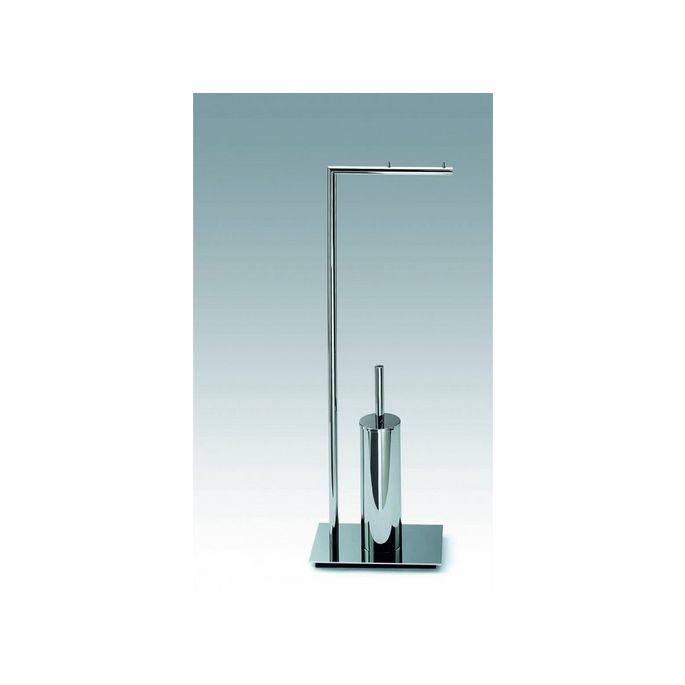 Decor Walther 0505700 Straight 6 toiletborstelhouder / toiletrolhouder standaard chroom
