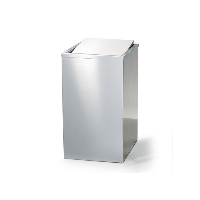 Decor Walther 0610976 DW 215 laundry basket 58x32x32cm with swing lid stainless steel brushed