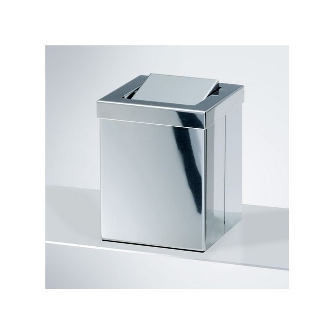 Decor Walther 0611170 DW 1130 waste bin with swing lid 15x12x12cm stainless steel polished