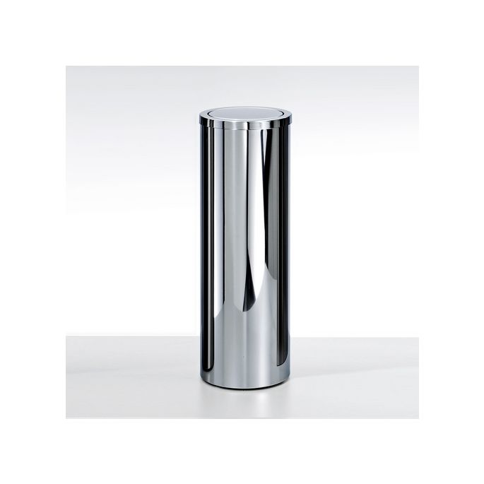 Decor Walther 0611270 DW 1024 Abfallbehälter mit Schwingdeckel 60xø20cm Edelstahl poliert