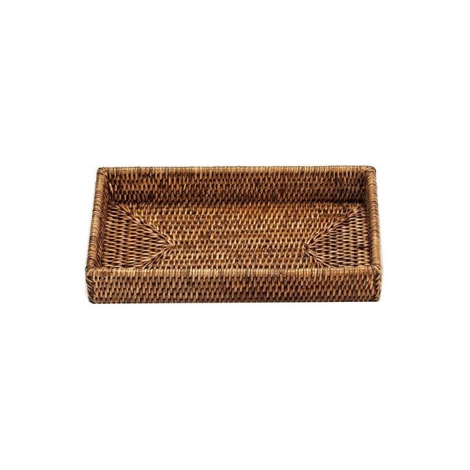 Decor Walther Basket 0932092 BASKET TAB 2 bowl/ tray rattan dark colored