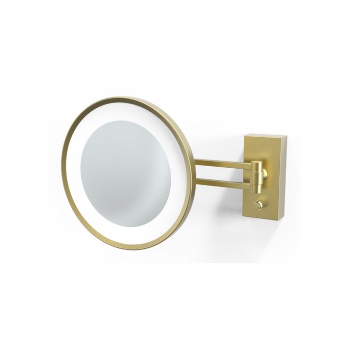Decor Walther 0122282 BS 36/V LED magnifying mirror 5x matt gold