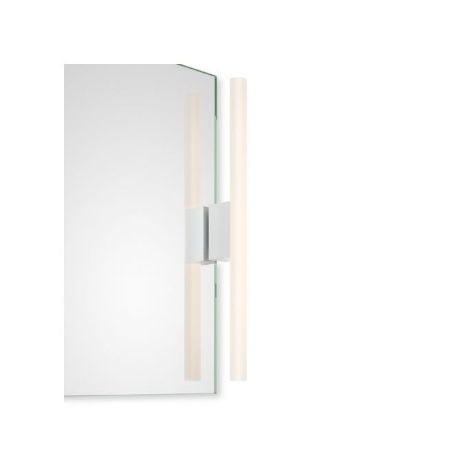 Decor Walther 0402250 OMEGA 1 spiegellamp 30/50x5cm mat wit