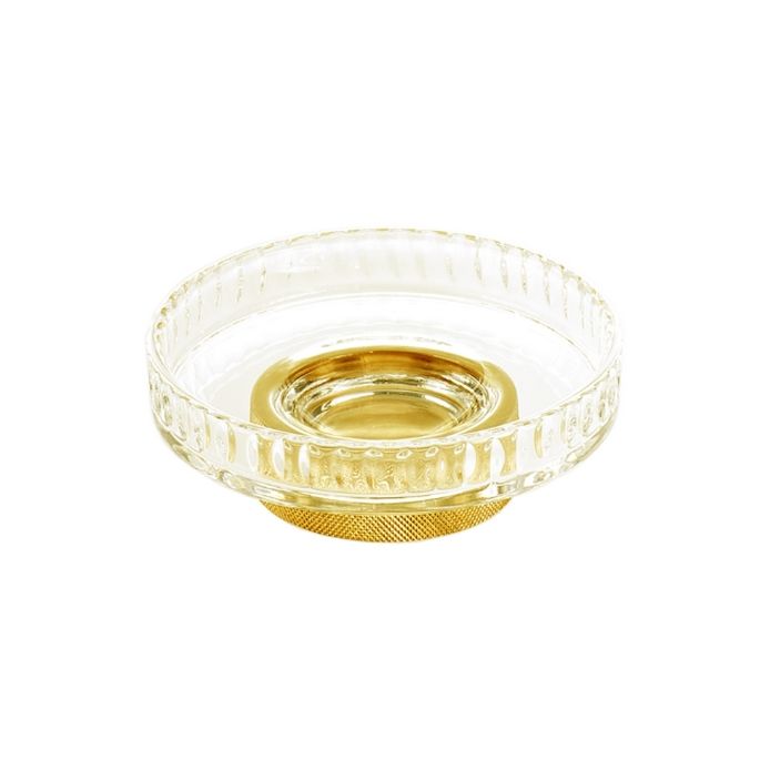 Decor Walther 0854720 CLUB STS soap dish gold/ clear glass