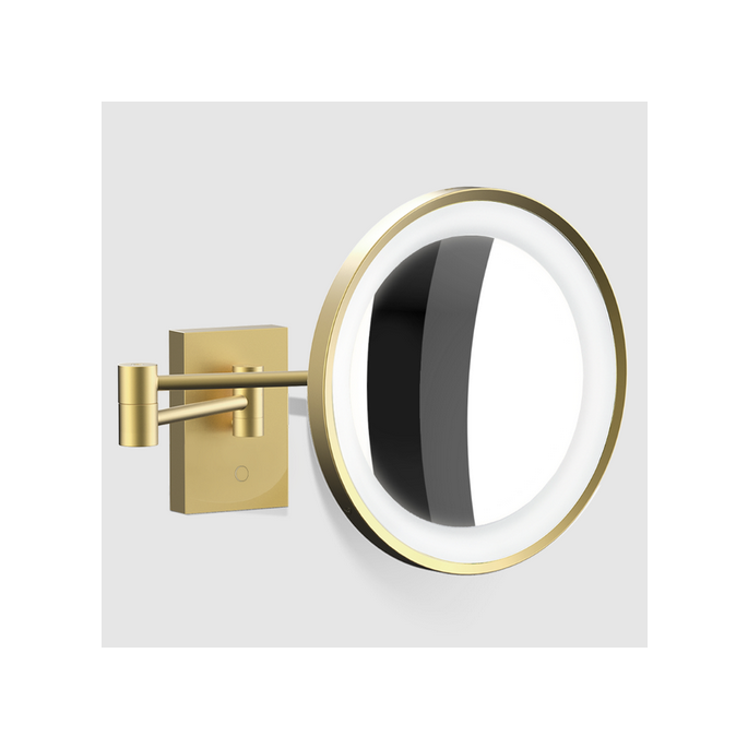 Decor Walther Cosmetic Mirror 0123982 BS 40 LED magnifying mirror 3x matt gold