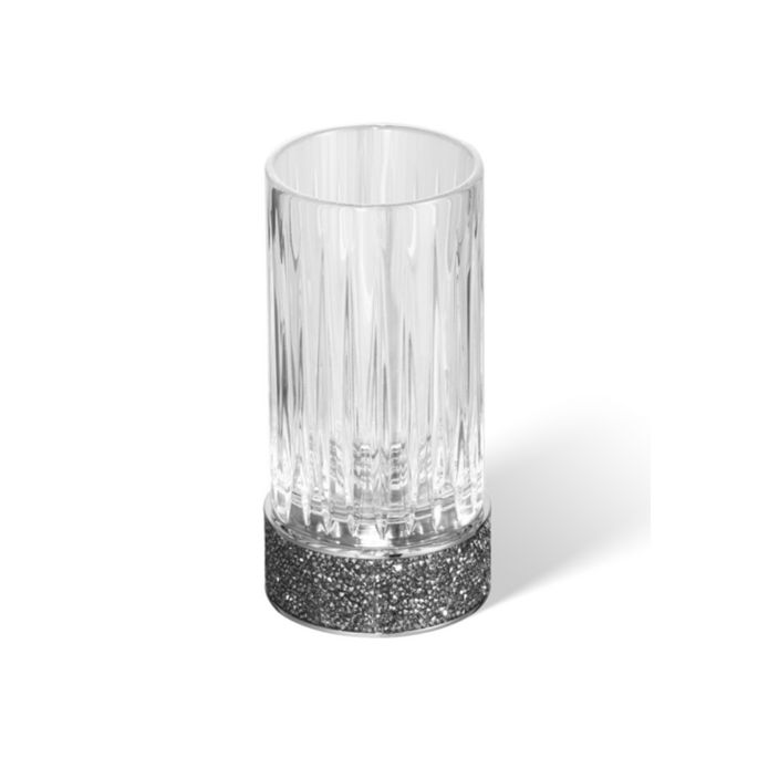 Decor Walther Rocks 0934200 ROCKS SMG glass holder chrome/ clear glass