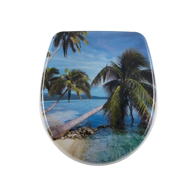 Diaqua Nice 31171213 toiletzitting met deksel motief Inox Palm