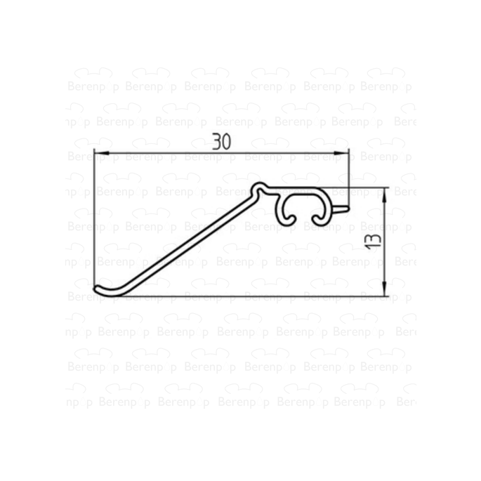 Duscholux 250496.01.000.2100 dichtprofiel vertikaal, 210cm