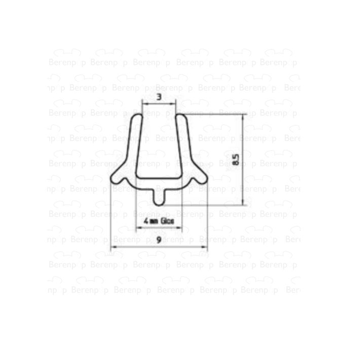 Duscholux 250520.01.000.1000 drainage profile horizontal, 100cm, 4mm