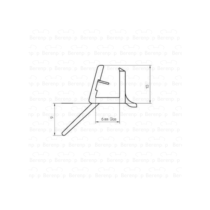 Duscholux 250524 drainage profile horizontal, 95cm, 6mm