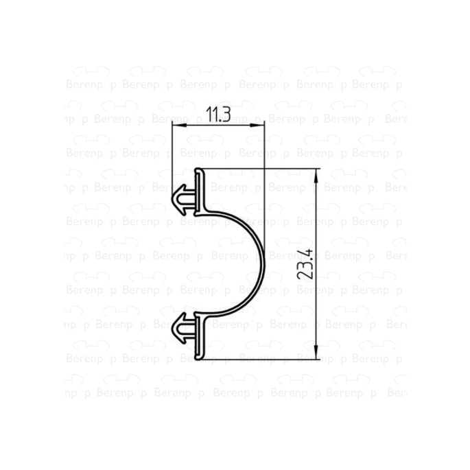 Duscholux 250527.01.030.1968 dichtprofiel, 196,8cm, manhattan