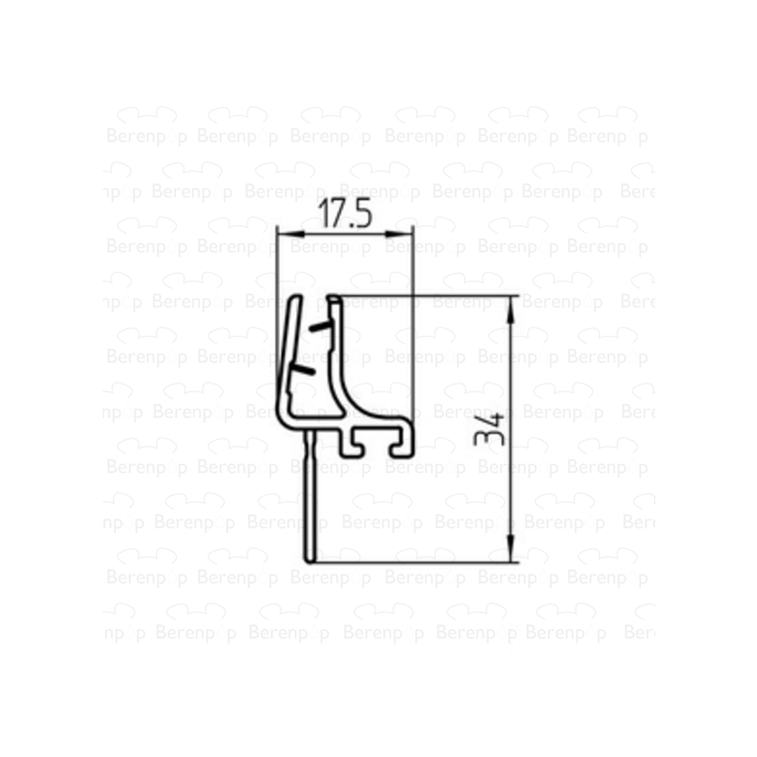 Duscholux 250528 drainage profile horizontal, 200cm, 5mm