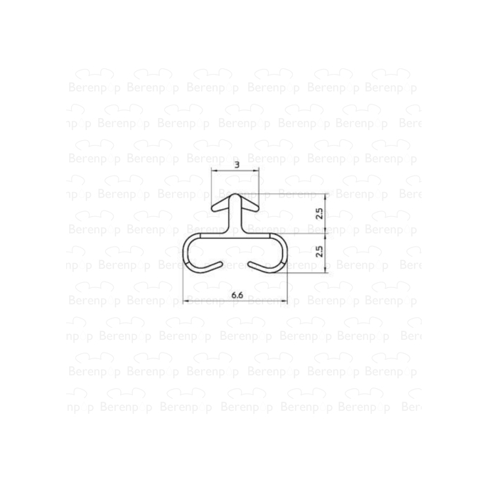 Duscholux 251007.01.030.2100 dichtprofiel, 210cm, manhattan