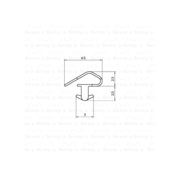 Duscholux 251010.01.030.2100 dichtprofiel, 210cm, manhattan