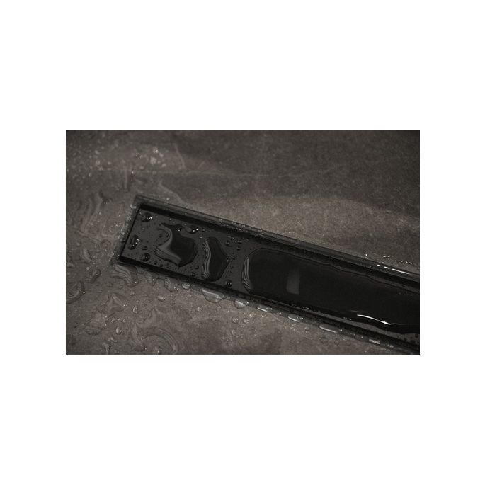 Easy Drain Compact 30 TAF Black EDM1TAFZM50030B shower channel 50cm side spout