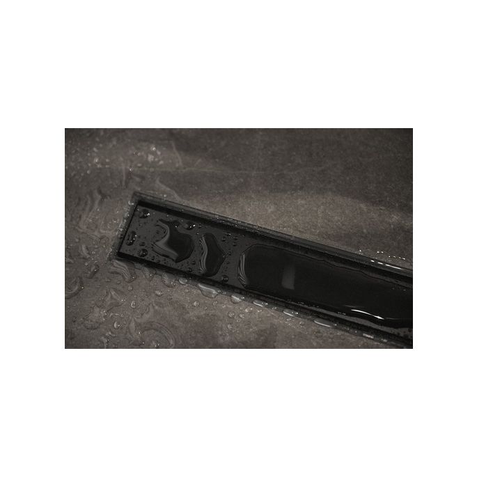 Easy Drain Compact 30 TAF Black EDM1TAFZM90030B shower channel 90cm side spout