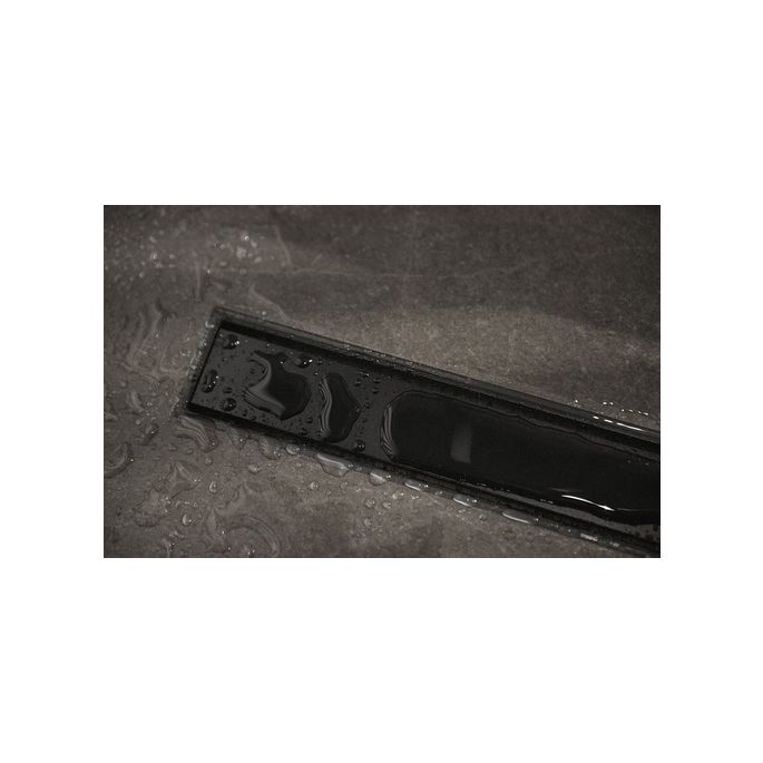 Easy Drain Compact 50 TAF Black EDM1TAFZM120050B shower channel 120cm side spout