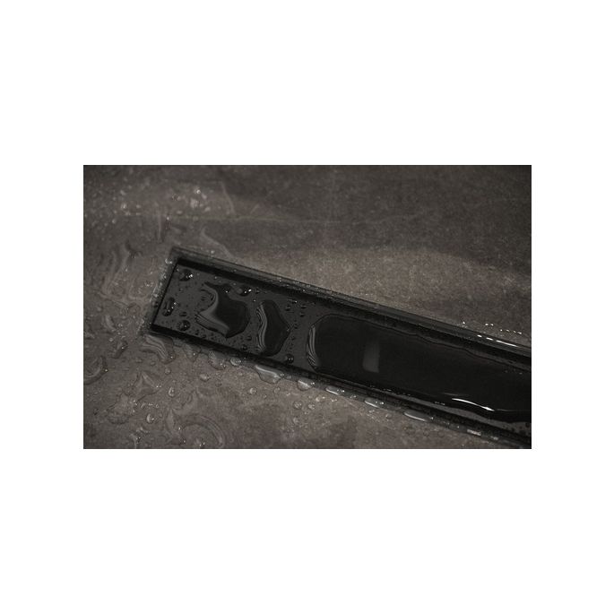 Easy Drain Compact 50 TAF Black EDM1TAFZM70050B shower channel 70cm side spout