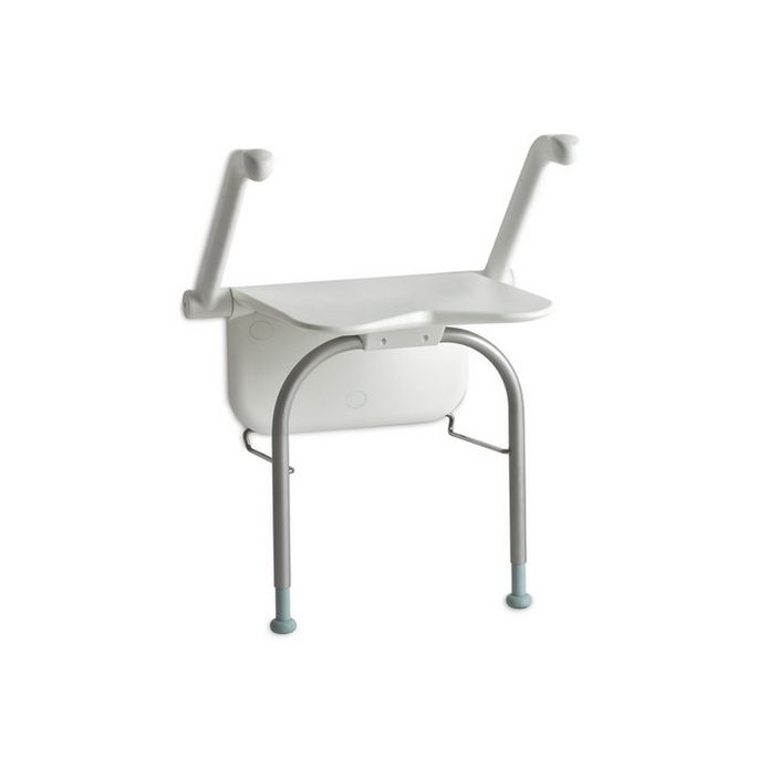 Etac Relax 81703040 shower seat with armrests and support legs white