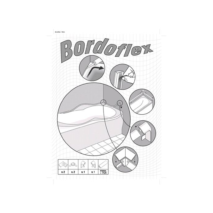 Exa-Lent XX Bordoflex Acryl-Fugenband für Badewann und Duschwanne