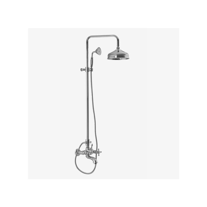 Fima Carlo Frattini Elizabeth F50842SN bath mixer surface-mounted 2 handle with shower set brushed nickel