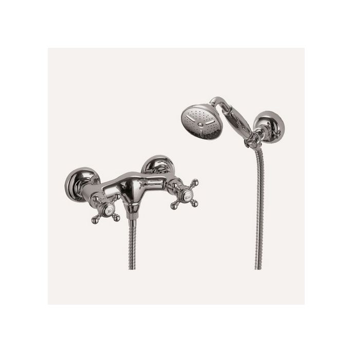 Fima Carlo Frattini Elizabeth F5085BR surface mounted shower mixer 2 handle with garnish bronze