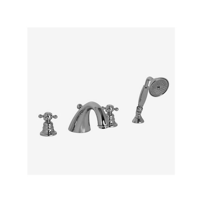 Fima Carlo Frattini Elizabeth F5094CR Wannenarmatur 4-Loch mit versenkbarer Garnitur Chrom