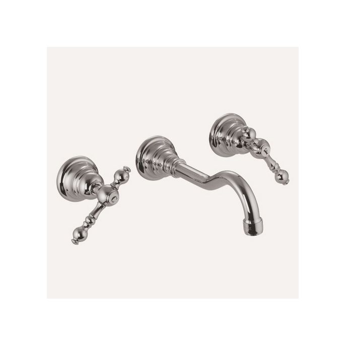 Fima Carlo Frattini Epoque F50515BR 3-hole wall sink faucet 2-handle spout 16cm bronze