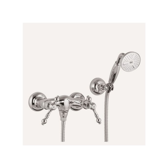 Fima Carlo Frattini Epoque F5055SN surface mounted shower mixer 2 handle with garnish brushed nickel