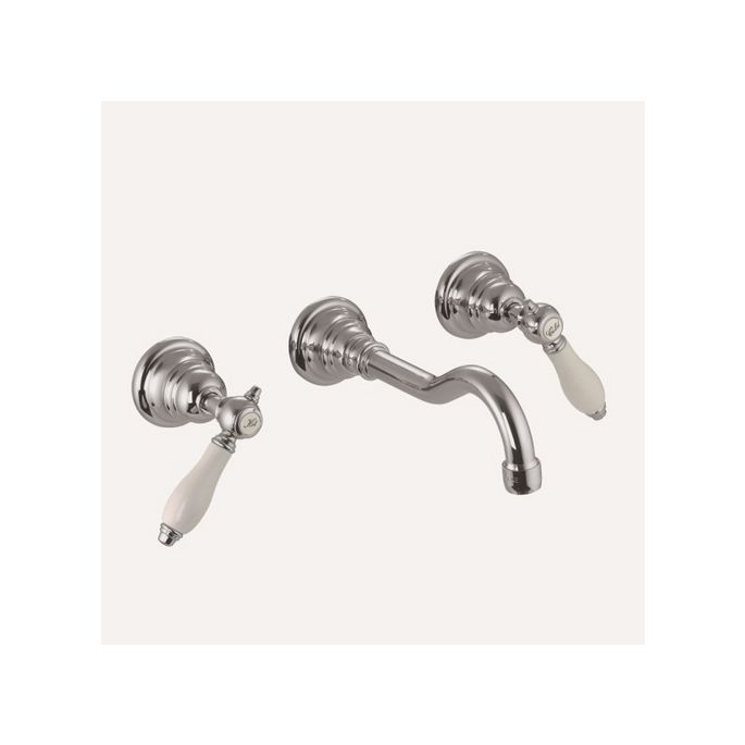 Fima Carlo Frattini Herend F54015OR 3-hole wall sink faucet 2-handle spout 16cm gold