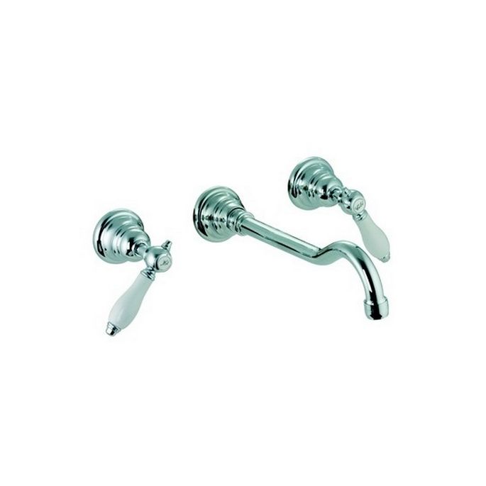 Fima Carlo Frattini Herend F5401L5BR 3-hole wall sink faucet 2-handle spout 20cm bronze