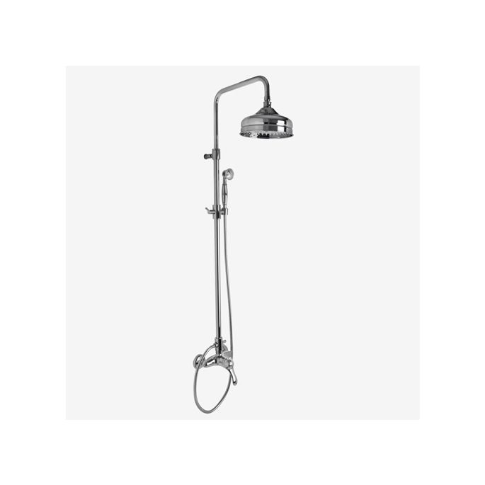Fima Carlo Frattini Lamp F33052SN surface mounted shower mixer 1 handle with shower set brushed nickel