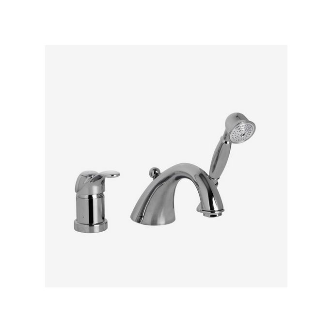 Fima Carlo Frattini Lamp F3314SN bath tap 3-hole with retractable garnish brushed nickel