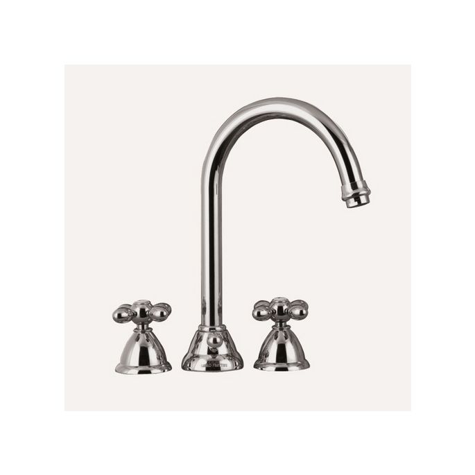 Fima Carlo Frattini Olivia F5001SN 3-hole basin mixer 2 handle brushed nickel