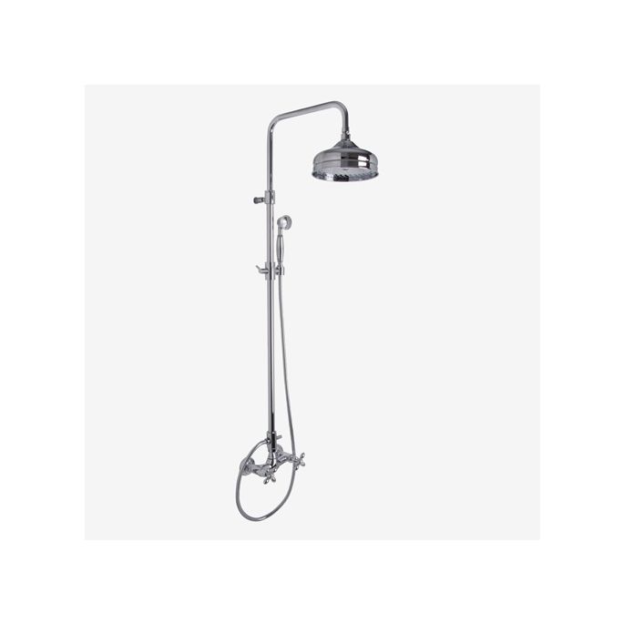 Fima Carlo Frattini Olivia F50052SN exposed shower mixer 2 handle with shower set brushed nickel