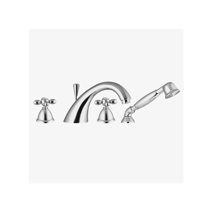 Fima Carlo Frattini Olivia F5014BR Wannenrandhahn 4-Loch mit klappbarer Armatur Bronze