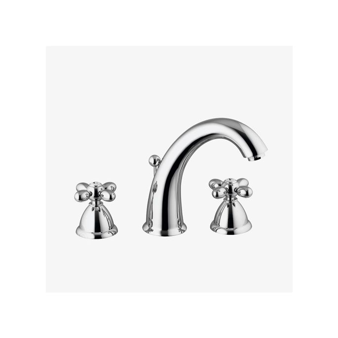 Fima Carlo Frattini Olivia F5031SN 3-hole basin mixer 2 handle brushed nickel