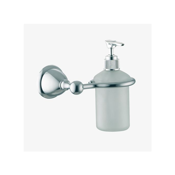 Fima Carlo Frattini Style F60433CR Seifenspender weiß satiniertes Glas/ Chrom