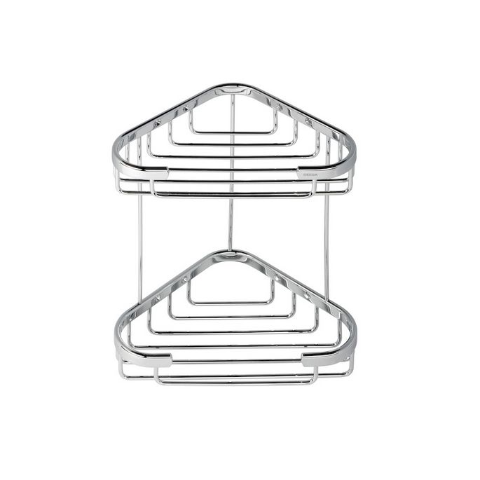 Geesa Korb 185 Flaschen- und Schwammhalter Eckmodell Doppelchrom