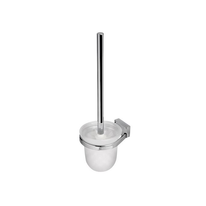 Geesa Bloq 7010 toiletborstelhouder (witte borstelkop) chroom