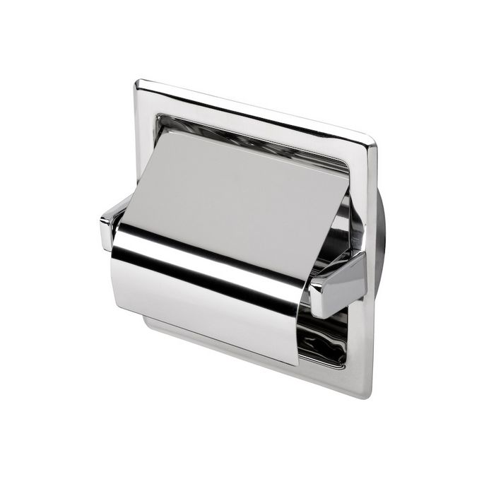 Geesa Hotel 119 Toilettenpapierhalter mit Deckel versenkt Chrom
