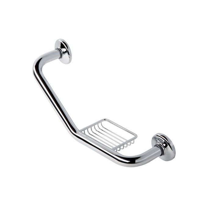 Geesa Hotel 128 Wannengriff 45 Grad mit Seifenhalter chrom