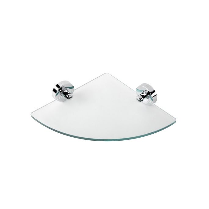 Geesa Luna 5521 corner shelf clear glass/ chrome