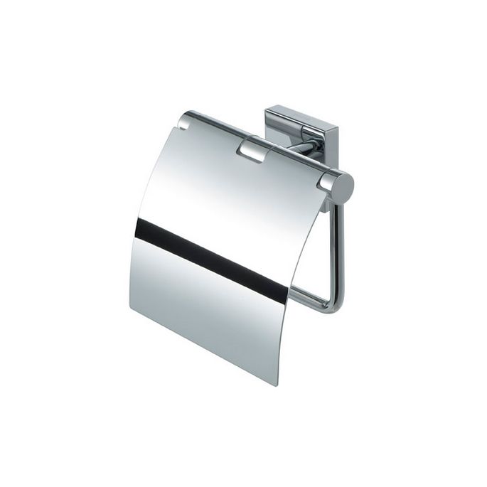 Geesa Nelio 680802 toilet roll holder with flap chrome