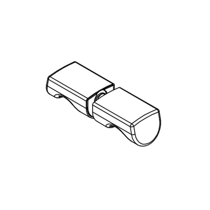 HSK E100140-51-41 knopgreep met uitsparing chroom