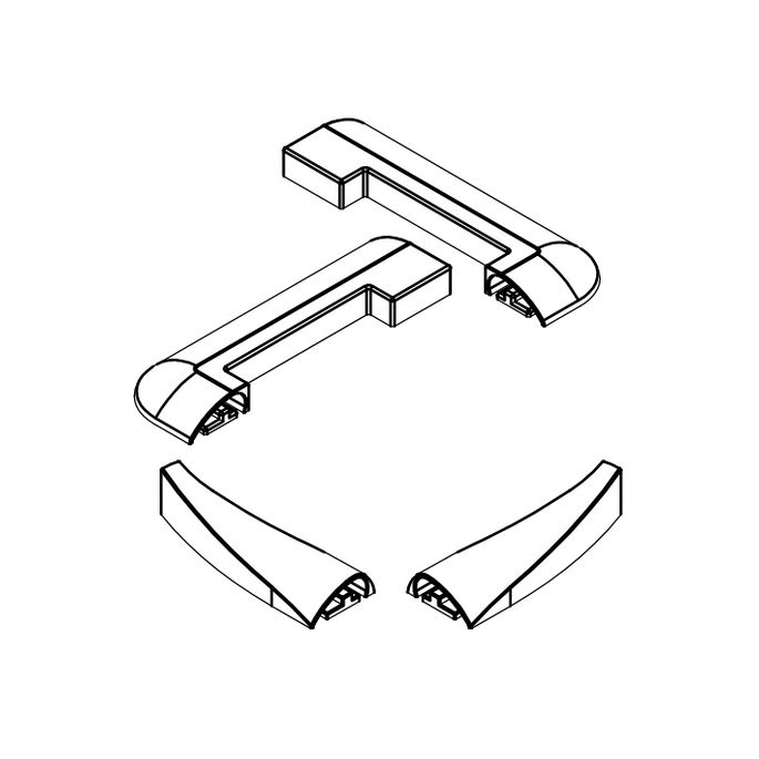 HSK E100211-12-41 Abdeckkappen für Schweller, chrom