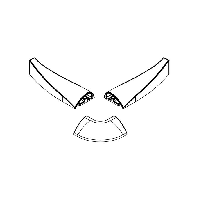 HSK E100211-14-41 Abdeckkappen für Schweller, chrom