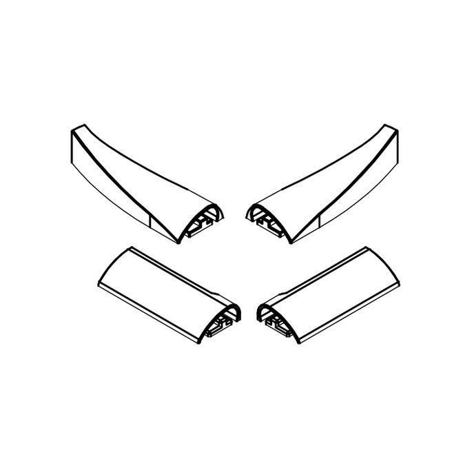 HSK E100211-15-41 Abdeckkappen für Schweller, chrom